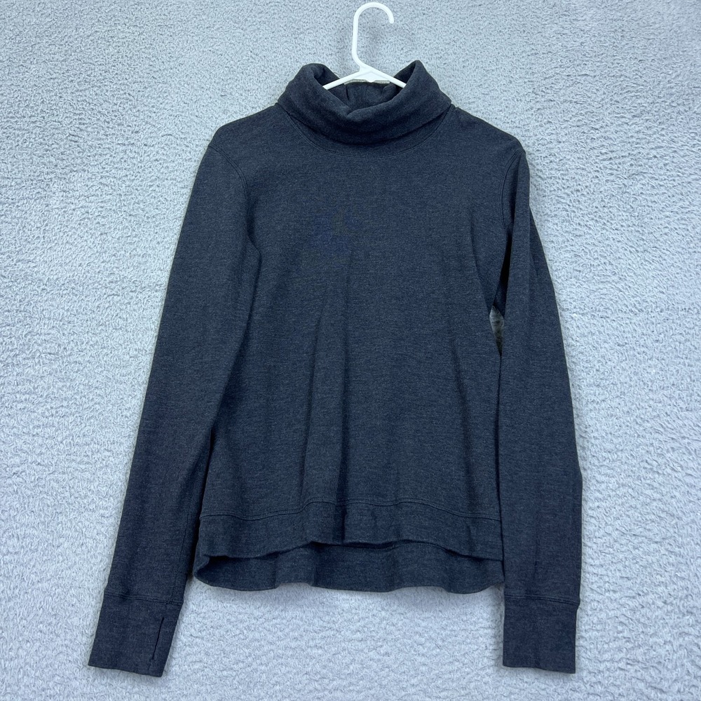Lululemon Double Up Long Sleeve Reversible Heather Black/Modern Stripe W3AESS 4?